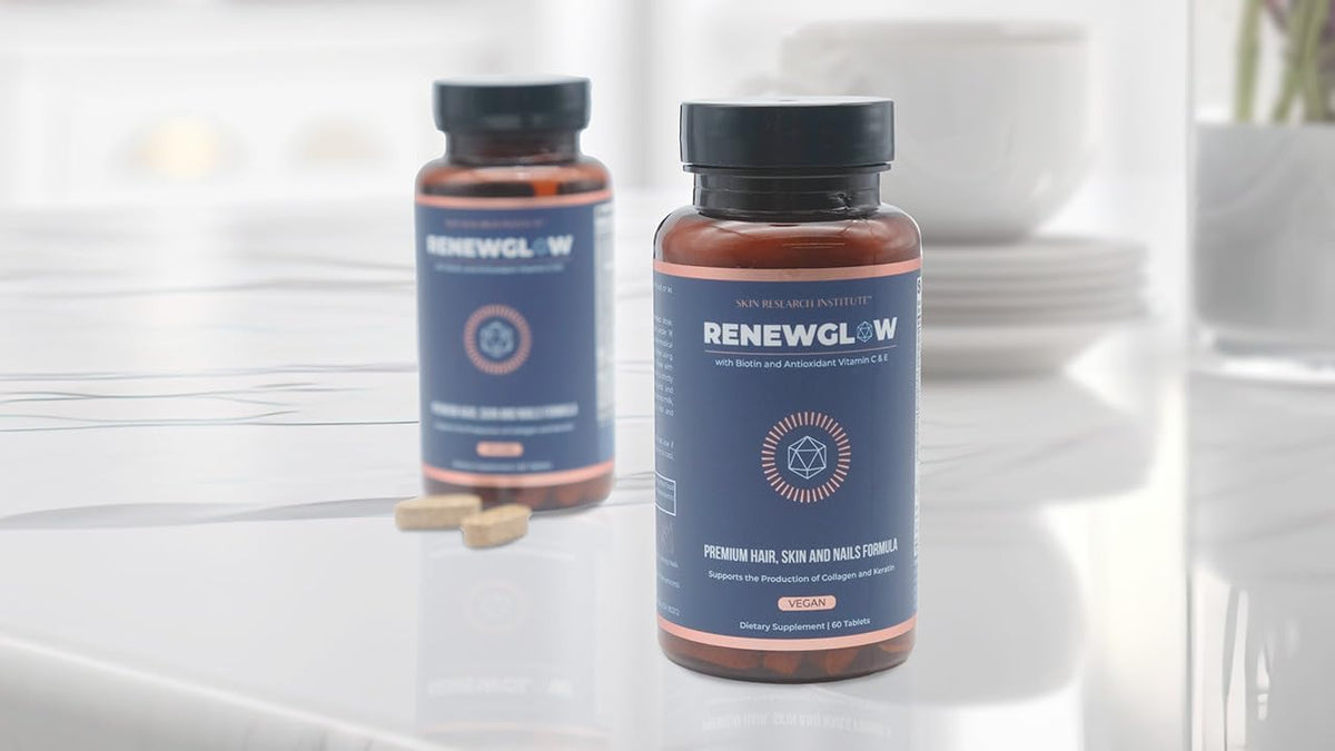 Skin Research Institute Renewglow Biotin Supplement - Vegan - Hair, Skin & Nails - 3 Pack - görsel 8