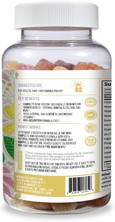 ACTIF Bone Strength Support for Women – 12+ Advanced Factors, 90 Capsules - görsel 2