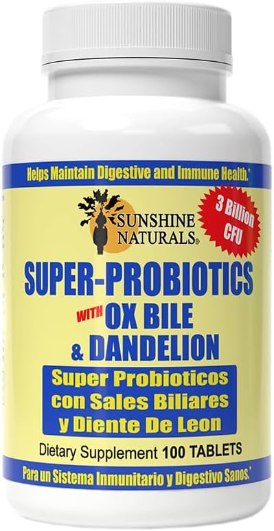 Sunshine Naturals Super Probiotics Supplement - 100 Capsules - görsel 1
