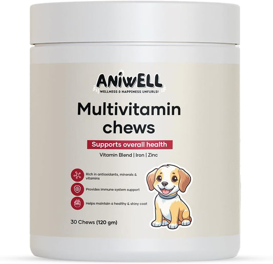 Aniwell Dog Multivitamin Chews: 10-in-1 Daily Immune, Allergy & Joint Support