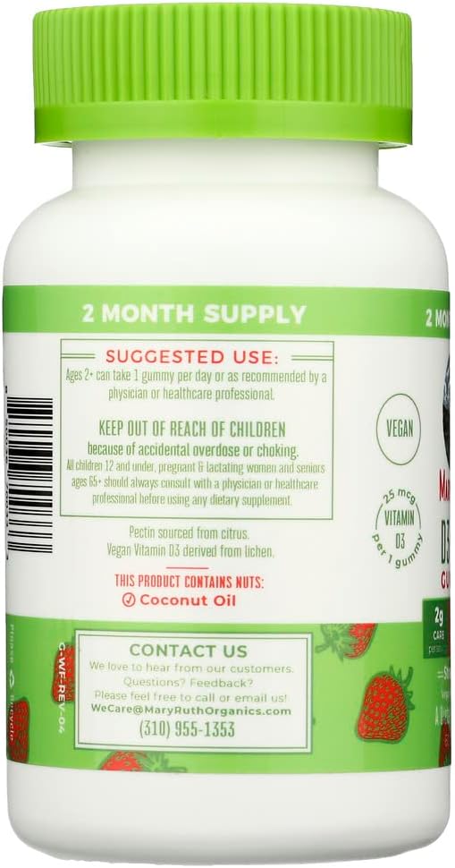 Mary Ruth's Vitamin D3 B12 Gummies, 60 Count - görsel 3