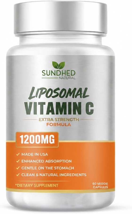 Sundhed Natural Pure Liposomal Vitamin C – 1200mg – 60 Capsules - görsel 1