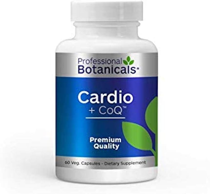 Professional Botanicals Cardio-CoQ CoQ10 - Vegan Formulated Coenzyme Q10 with Hawthorn Berry, Valerian Root, and Cayenne Pepper - 60 Vegetarian Capsules - görsel 1
