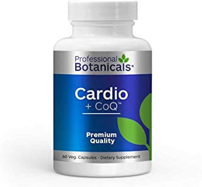Professional Botanicals Cardio-CoQ CoQ10 - Vegan Formulated Coenzyme Q10 with Hawthorn Berry, Valerian Root, and Cayenne Pepper - 60 Vegetarian Capsules