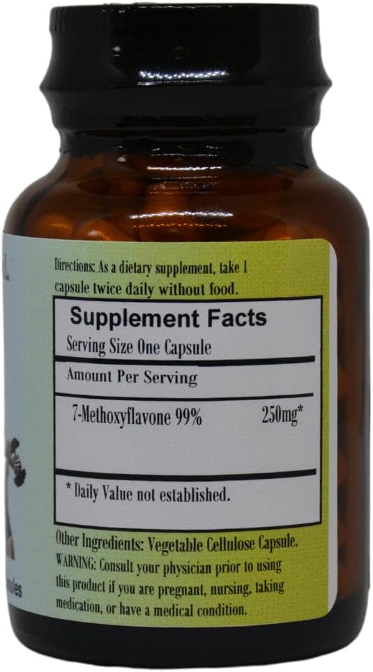 Barlowe's Herbal Elixirs 7-Methoxyflavone Extract – 250mg per Capsule – Hormonal Balance & Vitality Support – 60 Vegan Capsules - görsel 2