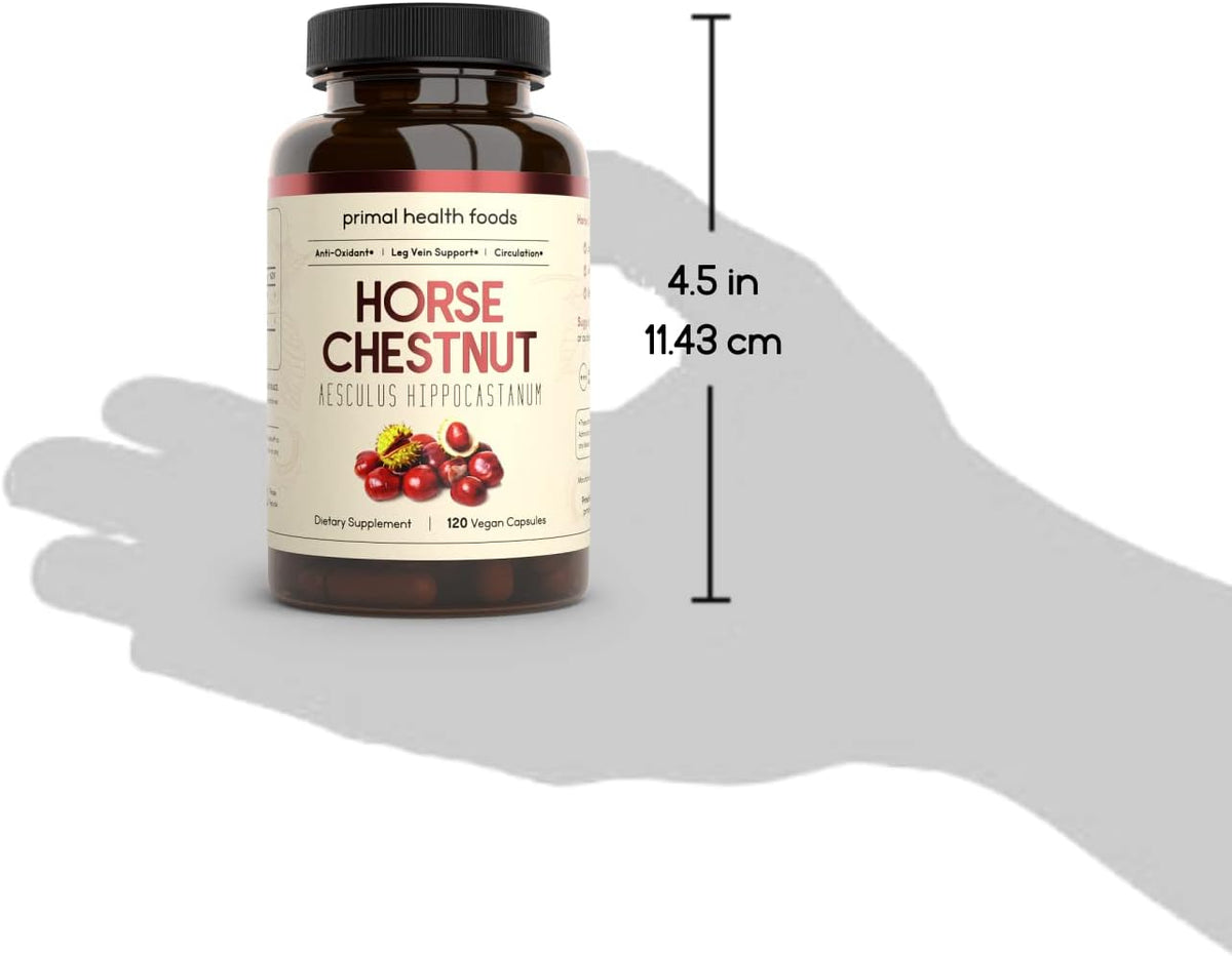 Horse Chestnut Extract 500 mg – 120 Capsules | Supports Vein Health | Vegetarian, Non-GMO & Gluten-free - görsel 5