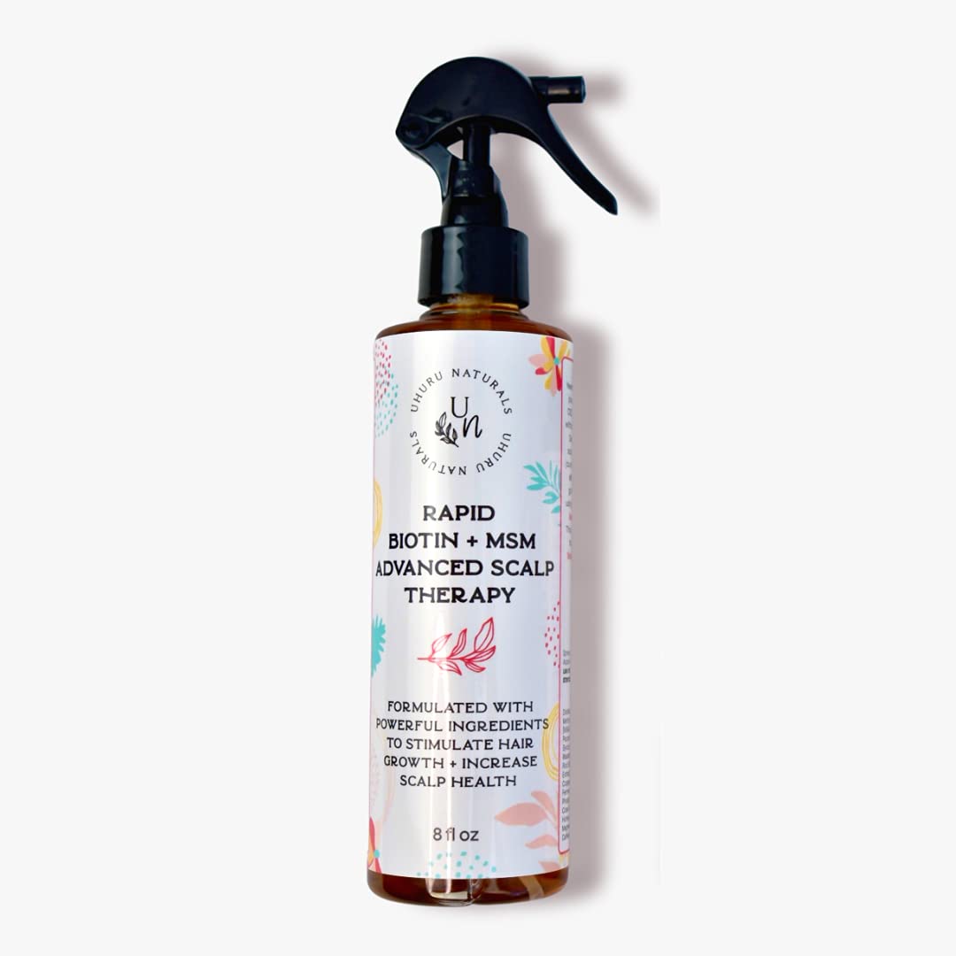 Uhuru Naturals Hair Growth Spray, Biotin & MSM Scalp Treatment, 240 ml - görsel 1