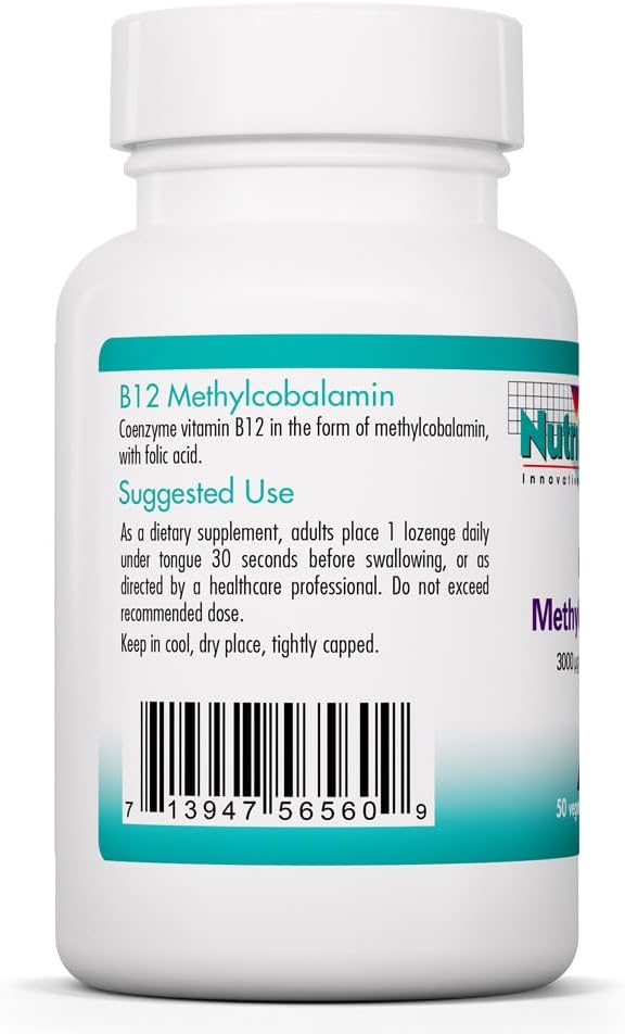 NutriCology B12 Methylcobalamin - Bioactive Vitamin B12 Lozenges - görsel 3