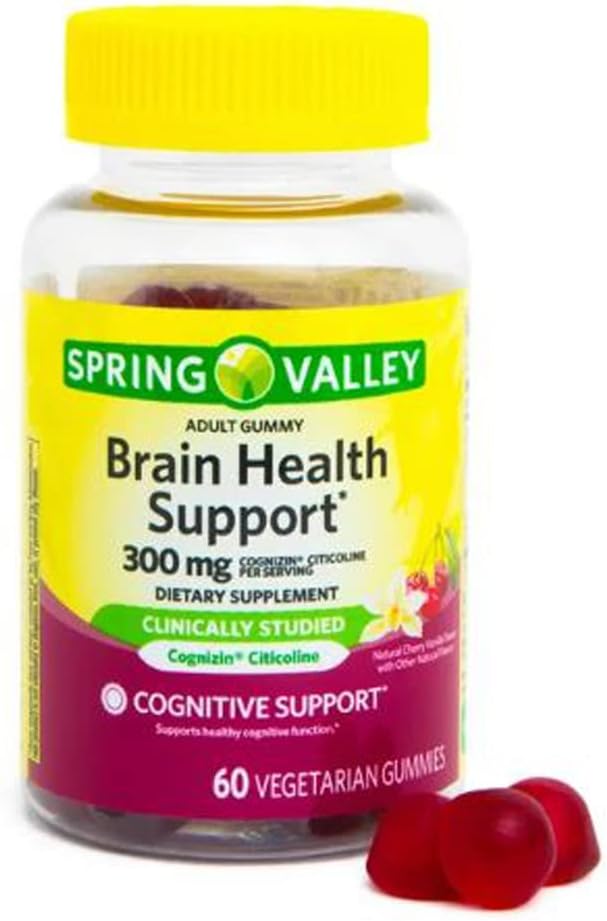 Spring Valley Brain Health Vegetarian Gummy Supplements, 60 Gummies - görsel 1
