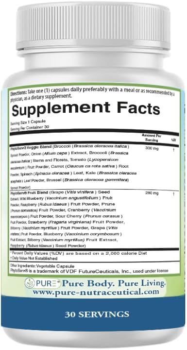 PURE Greens & Reds Capsules - PhytoServ Superfood Blend - görsel 3