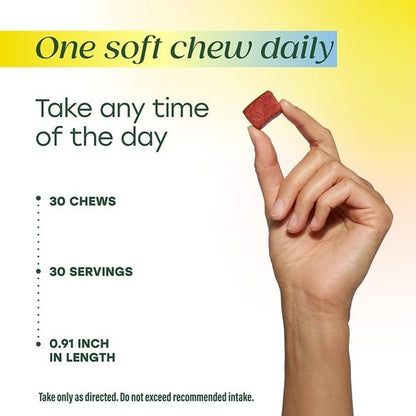 MegaFood Multivitamin for Women, One Daily Soft Chews with Folate, Methylated B12, Vitamin B6, Biotin, Vitamin D3, Vitamin C & A - Mixed Berry Flavour - 30 Chews