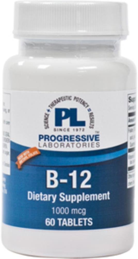 Progressive Labs B-12 1000 mcg Sublingual Tablets, 60 Count - görsel 1