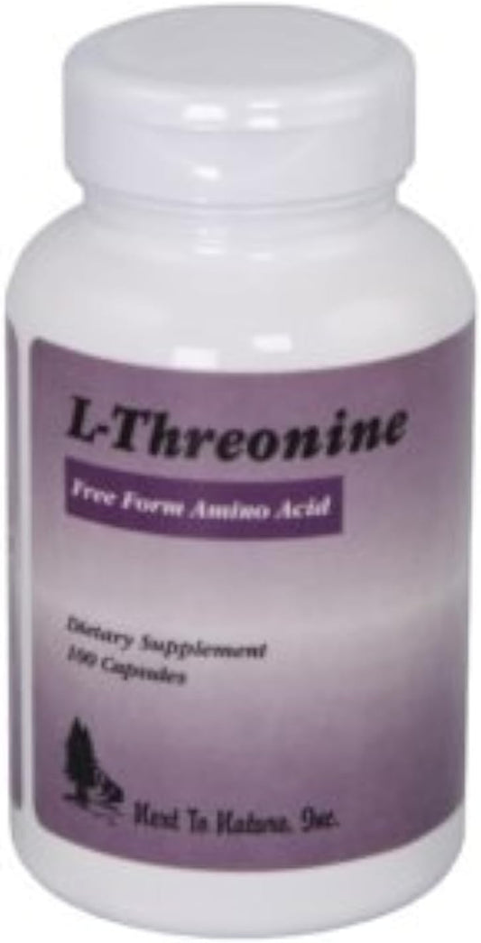 Next To Nature L-Threonine 500 mg, 100 Vegetable Capsules