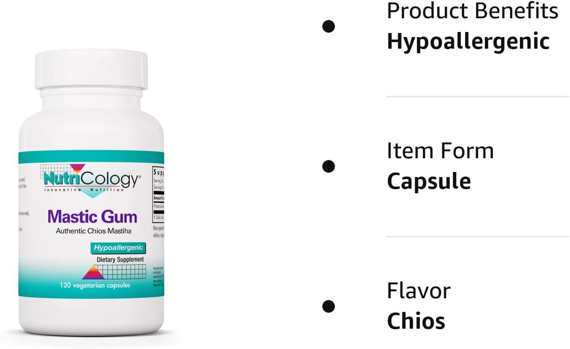 Allergy Research Group NutriCology Mastic Gum - 120 Capsules - görsel 7