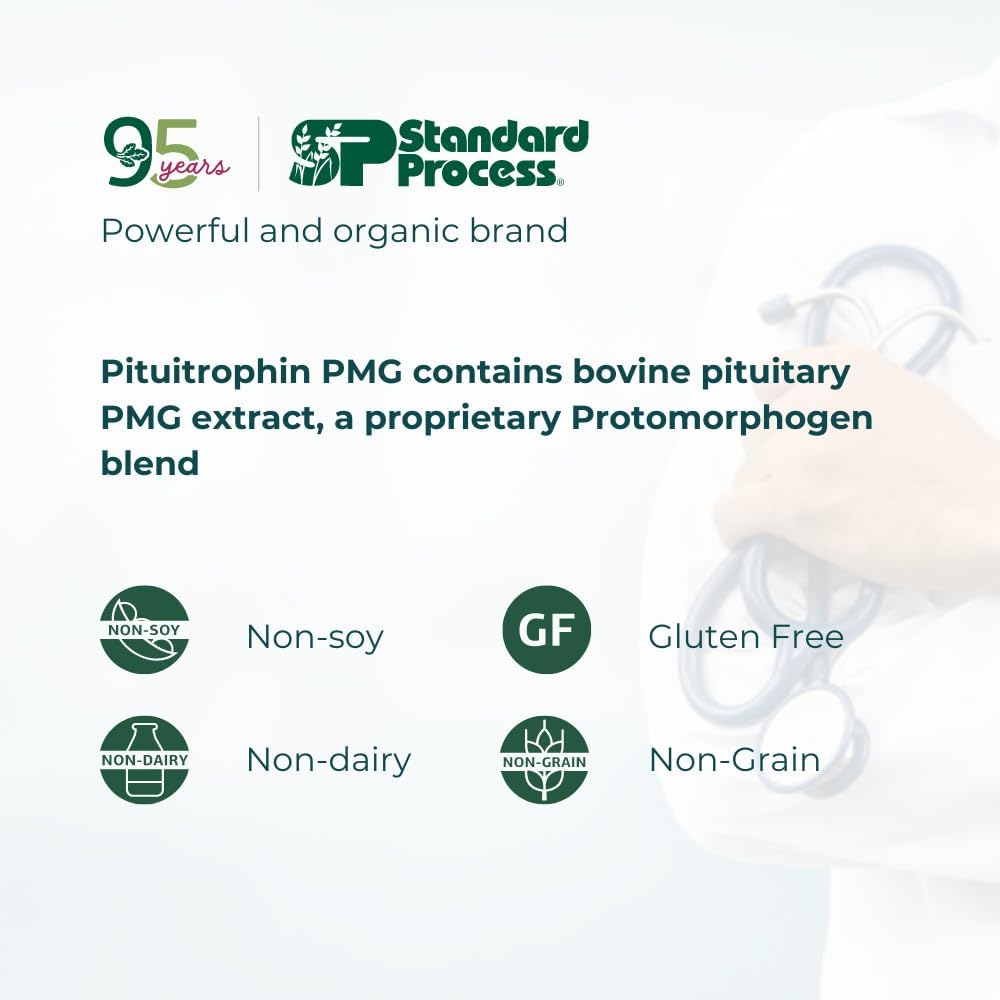 Pituitrophin PMG 90 Tablets - for Healthy Pituitary Gland Support - Original Unopened, White - görsel 2