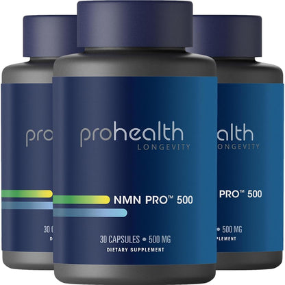 ProHealth NMN Pro 500 (3-Pack) – Uthever NMN – Cellular energy production: NAD+ is essential for converting – Image 1