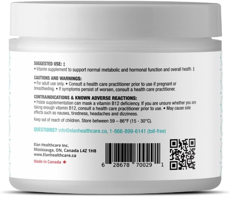 Inositol Supplement - Myo-Inositol and D-Chiro Inositol with Active Folate - Ideal 40:1 Ratio (60 Servings, 129g Jar) - görsel 3
