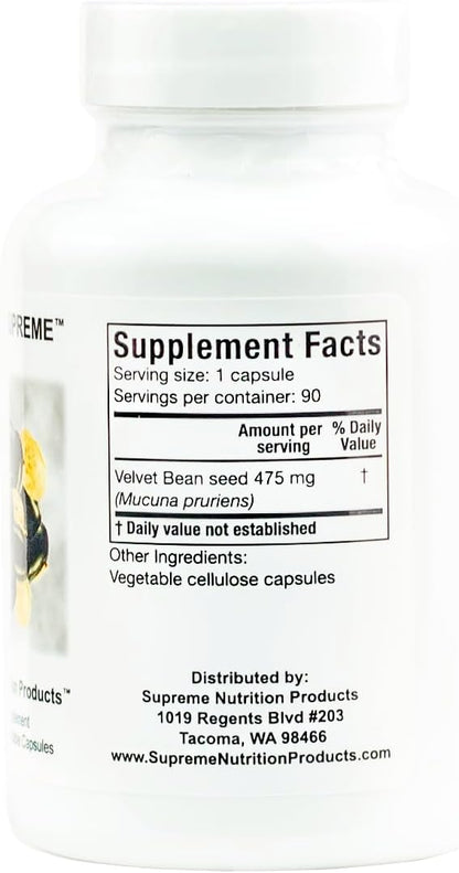 Supreme Nutrition Mucuna Supreme – 90 Pure Cowhage Vegetarian Capsules
