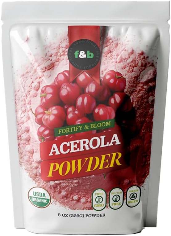 f&b superfoods Pure Organic Acerola Cherry Powder - Freeze Dried, 227g - görsel 1