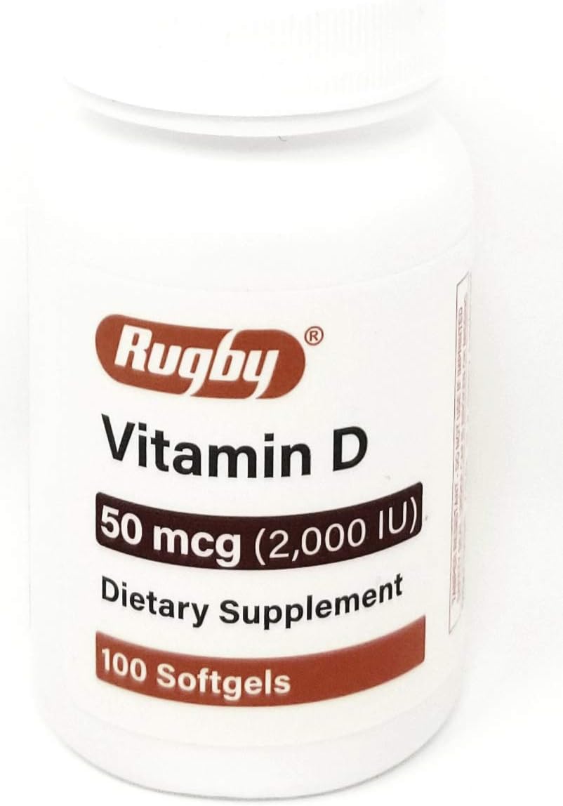 Rugby Vitamin D3 (2000 IU) - 100 Softgels - görsel 1