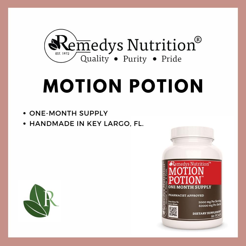 Remedy's Nutrition Motion Potion Herbal Supplement - 1000 mg, 60 Vegan Capsules (Two Months' Supply) - görsel 3