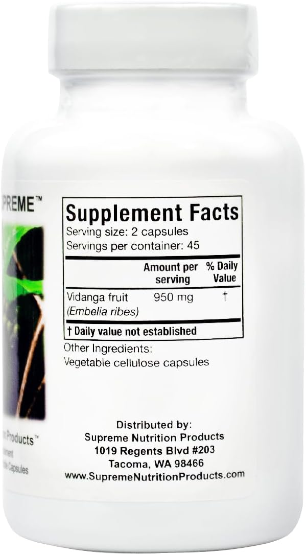 Supreme Nutrition Vidanga Supreme - 90 Pure Vidanga Vegetarian Capsules - görsel 2