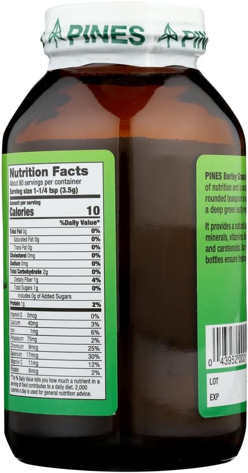 Pines Barley Grass Powder – Organic, 283g - görsel 3