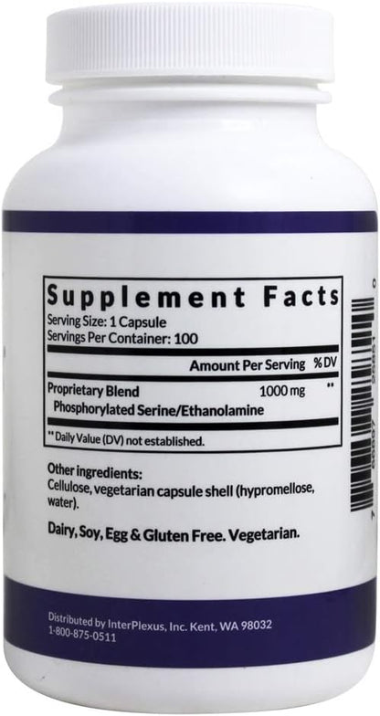 InterPlexus Seriphos - Phosphorylated Serine Adrenal Support, 100 Capsules
