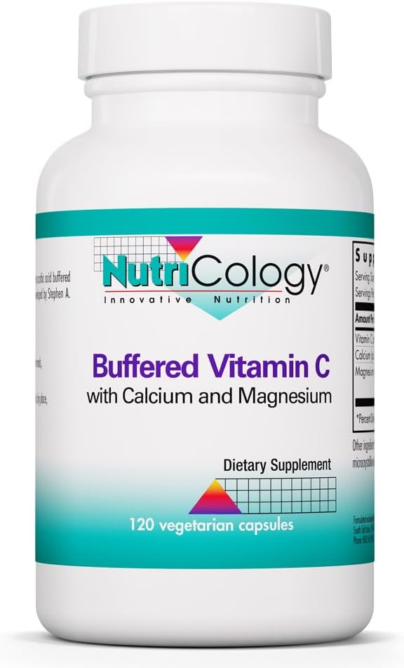 Allergy Research Group NutriCology Buffered Vitamin C – 1000 mg – 120 Vegetable Capsules - görsel 1