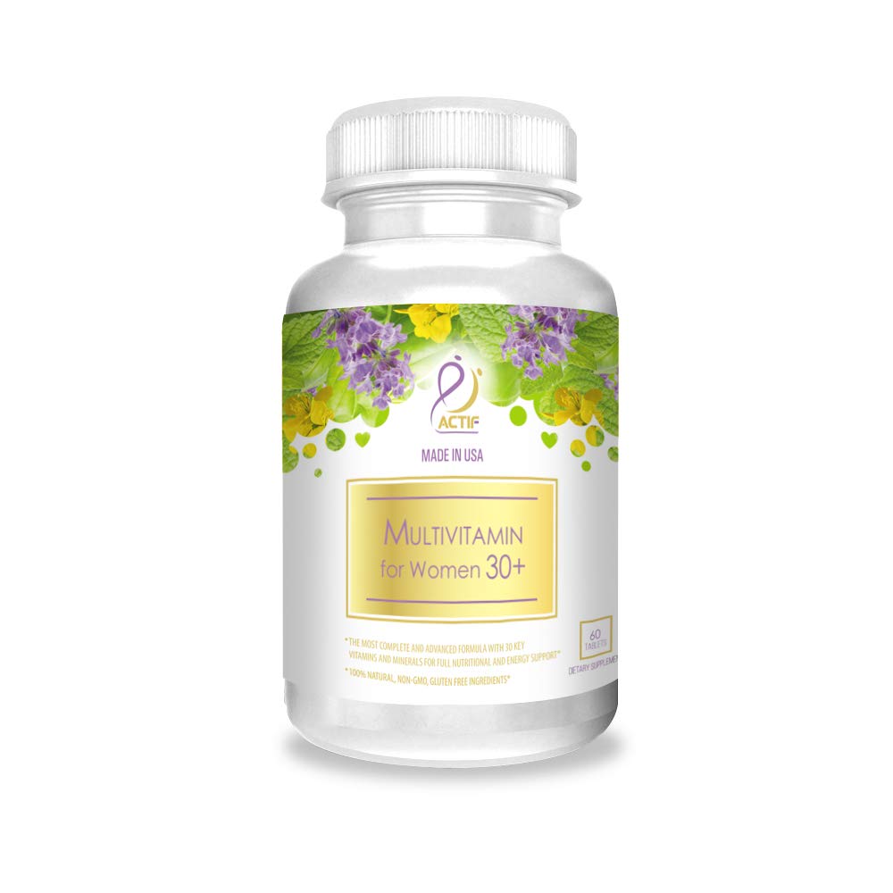 Actif Organic Multivitamin for Women Over 30 with 30 Organic Vitamins and Organic Herbs, Non-GMO, Made in USA, 2-Month Supply - görsel 4