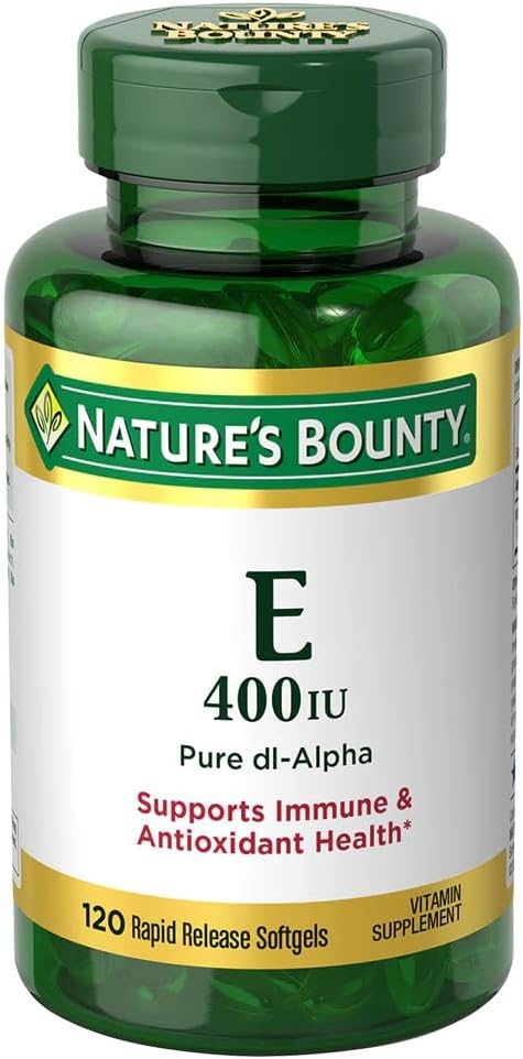 Nature's Bounty Vitamin E 400 IU Softgels Pure DL-Alpha 120 Soft Gels (Pack of 2) - görsel 3
