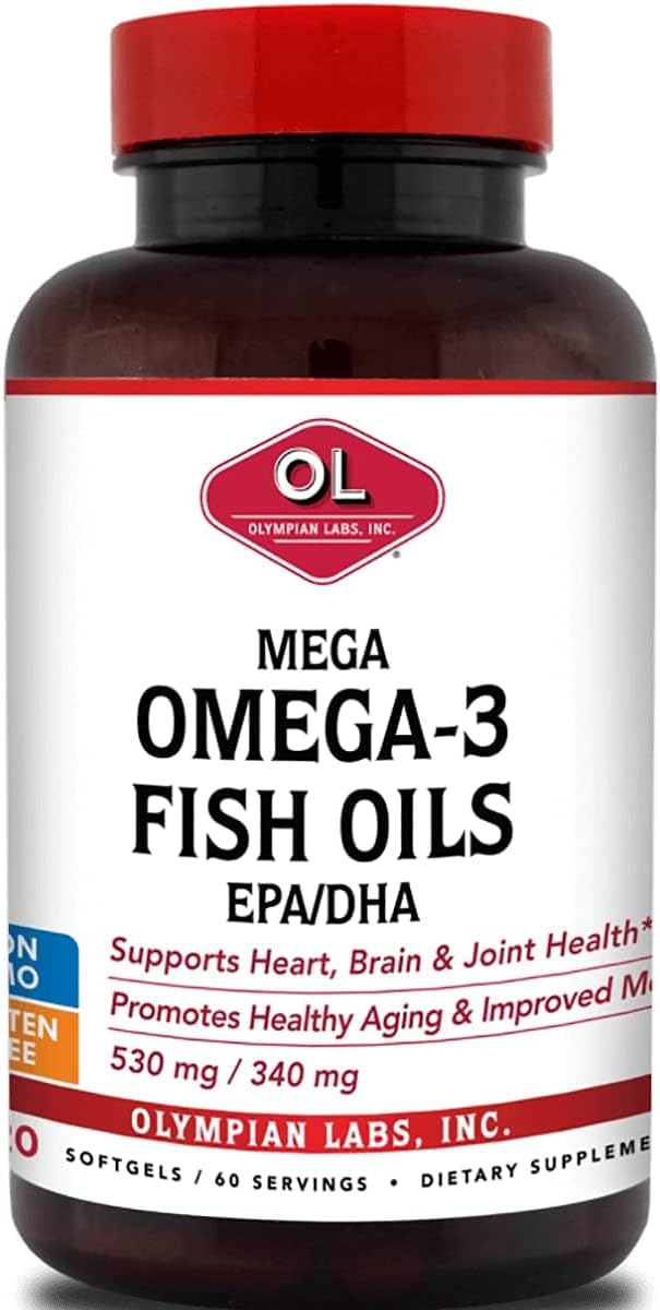 Olympian Labs Mega Omega 3 Fish Oil, 60 Softgels - görsel 1