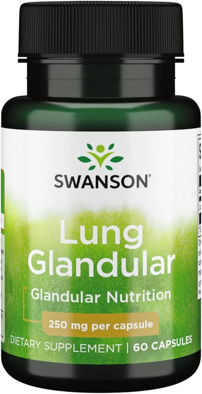 Swanson Raw Lung Glandular 250mg 60 Capsules
