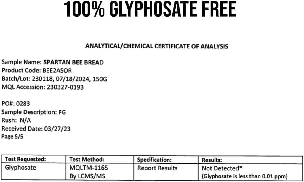 Spartan Bee Bread Chewables – Raw Organic Natural Multivitamin with Bee Pollen, Propolis & Royal Jelly - görsel 7