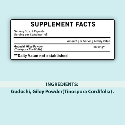 minature Giloy 90 Tablets | 1000 mg | 45 Day Supply | 100% Natural Giloy/Guduchi | Vegan | From India – Image 2