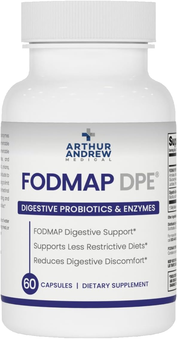 Arthur Andrew Medical FODMAP DPE – Digestive Enzymes and Probiotics for FODMAP Sensitivity – 60 Capsules - görsel 1