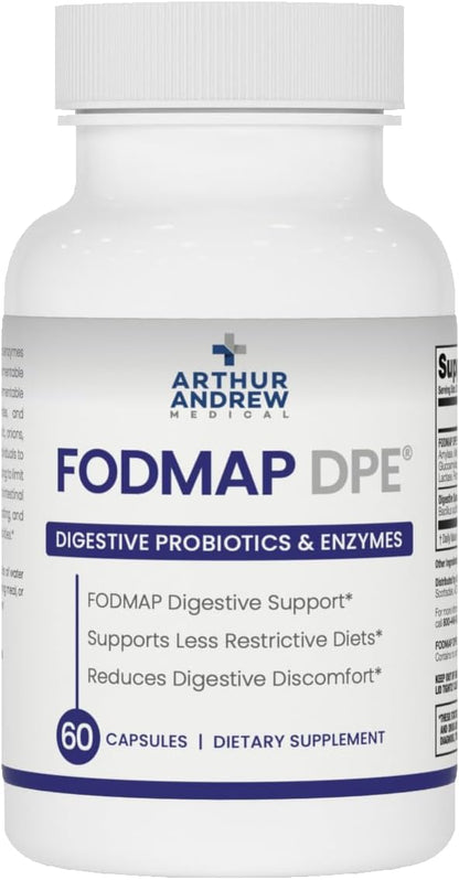 Arthur Andrew Medical FODMAP DPE – Digestive Enzymes and Probiotics for FODMAP Sensitivity – 60 Capsules