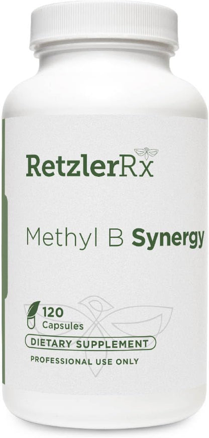 RetzlerRx Methyl B Synergy – Methyl Folate, B12, B6 and Riboflavin for Methylation Support (120 Capsules)