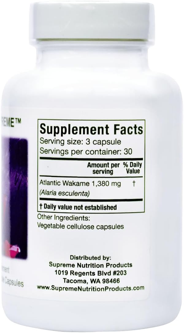 Supreme Nutrition Alaria Supreme - 90 Pure Atlantic Wakame Vegetarian Capsules - görsel 3