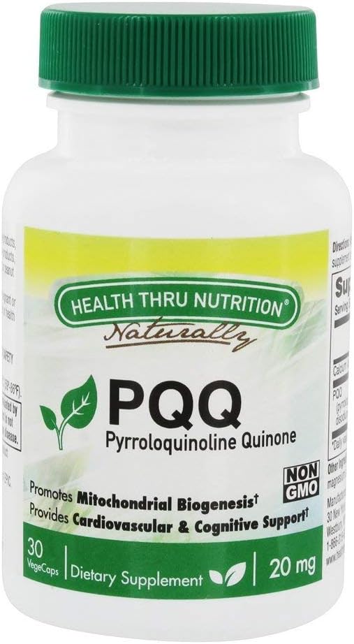 Health Thru Nutrition - PQQ Mitochondrial Biogenesis Support 20 mg - 30 Vegetable Capsules - görsel 1