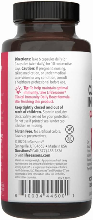 LifeSeasons Clinical Immunity Quick-Start 60 Capsules - görsel 4