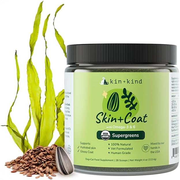 kin+kind Skin and Coat Supplement for Dogs & Cats – Organic Whole-Food Supergreens – 8 oz - görsel 10