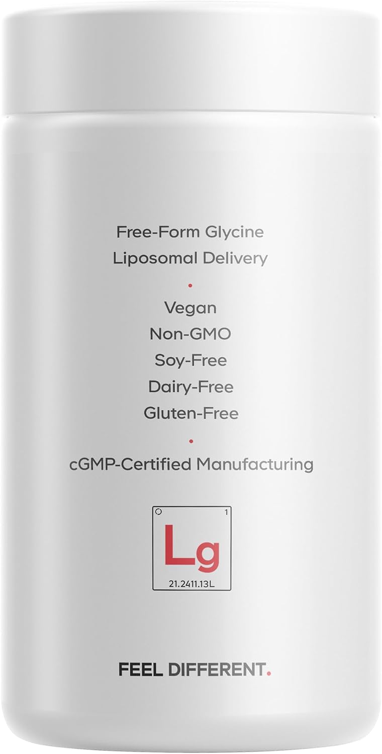 Codeage Liposomal Glycine+ – 1,500 mg Free-Form Glycine Supplement with Liposomal Delivery, 180 Capsules - görsel 9