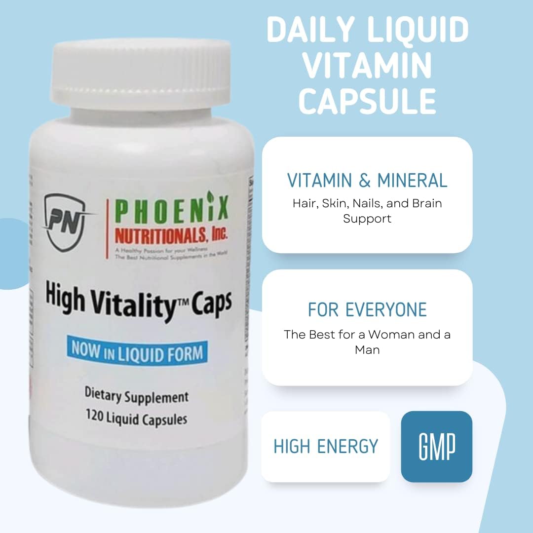 High Vitality Multivitamin and Mineral Full Spectrum Liquid-Filled Soft gel capsule Capsules - 120 Capsules - görsel 2