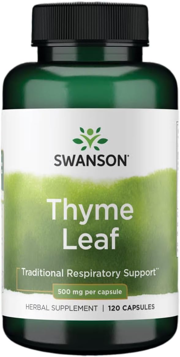 Swanson Thyme Leaf - Herbal Supplement - 120 Capsules, 500mg Each (4 Pack) - görsel 7