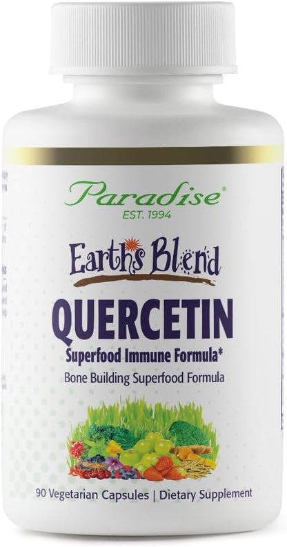 Paradise Herbs Earth's Blend Quercetin with Probiotics and Adaptogens - 90 Vegetarian Capsules