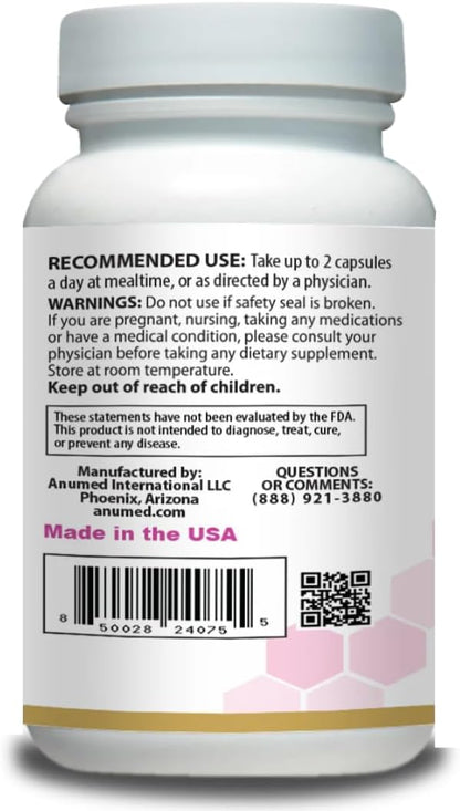 AnuMed Women's Multivitamin with Iron, Vitamin D3, Magnesium, B-Complex & Herbal Support – 60 Capsules