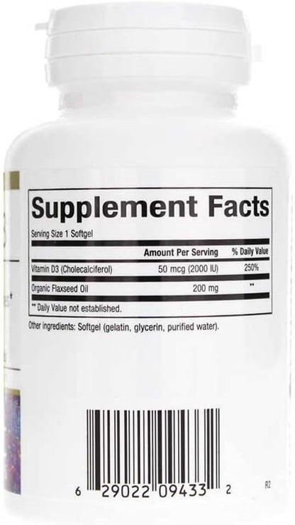 Bioclinic Naturals Vitamin D3 2,000 IU (50 mcg) 180 Soft Capsules