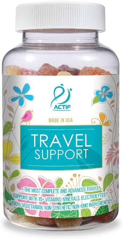 ACTIF Travel Mega Support with 15+ Advanced Factors – Non-GM, Fast-Acting, Made in the USA, 90 Gummies - görsel 1