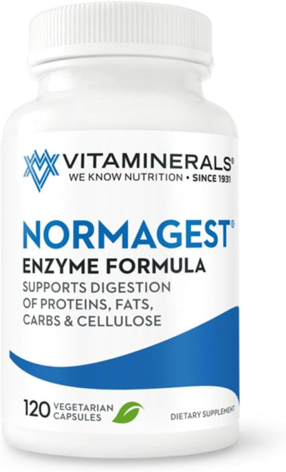Vitaminerals 61 Normagest - Digestion Support Formula for Protein, Fats & Carbs, Veggie Caps (60 Capsules)